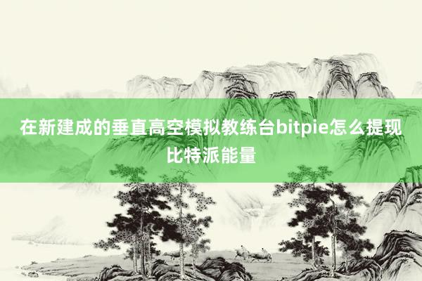 在新建成的垂直高空模拟教练台bitpie怎么提现比特派能量