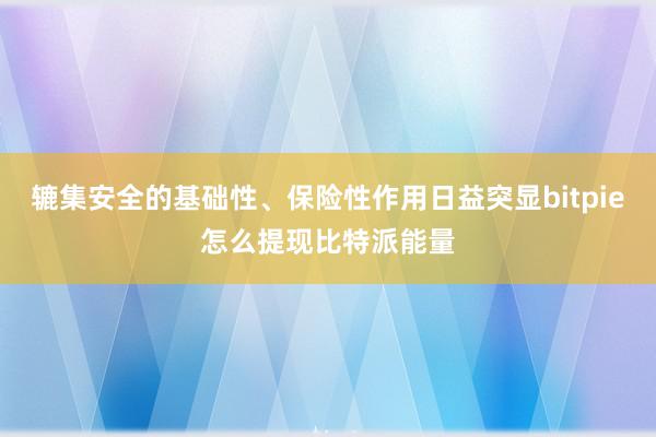 辘集安全的基础性、保险性作用日益突显bitpie怎么提现比特派能量