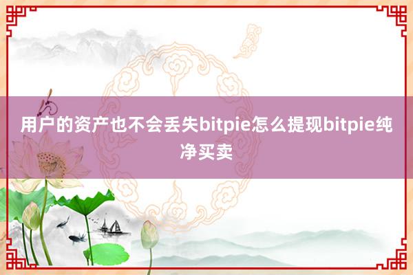 用户的资产也不会丢失bitpie怎么提现bitpie纯净买卖