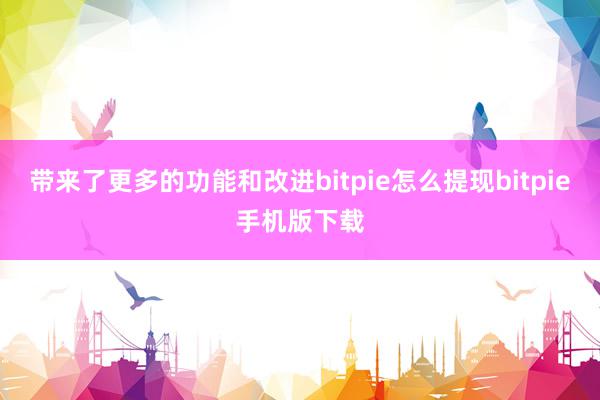 带来了更多的功能和改进bitpie怎么提现bitpie手机版下载