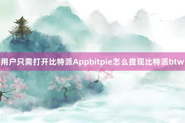 用户只需打开比特派Appbitpie怎么提现比特派btw