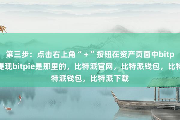 第三步：点击右上角“＋”按钮在资产页面中bitpie怎么提现bitpie是那里的，比特派官网，比特派钱包，比特派下载