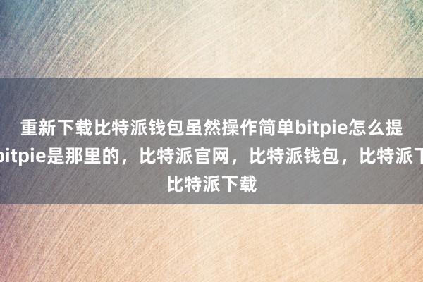 重新下载比特派钱包虽然操作简单bitpie怎么提现bitpie是那里的，比特派官网，比特派钱包，比特派下载