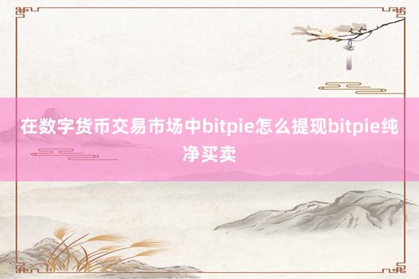 在数字货币交易市场中bitpie怎么提现bitpie纯净买卖