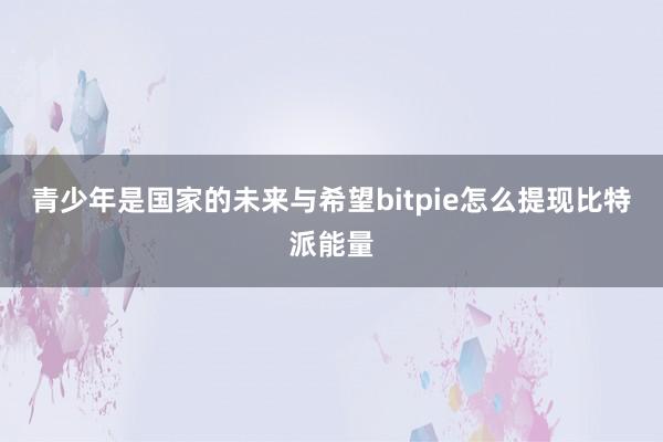 青少年是国家的未来与希望bitpie怎么提现比特派能量