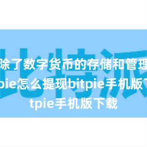 除了数字货币的存储和管理bitpie怎么提现bitpie手机版下载