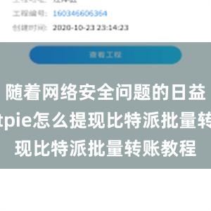 随着网络安全问题的日益严重bitpie怎么提现比特派批量转账教程