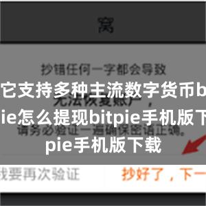 它支持多种主流数字货币bitpie怎么提现bitpie手机版下载