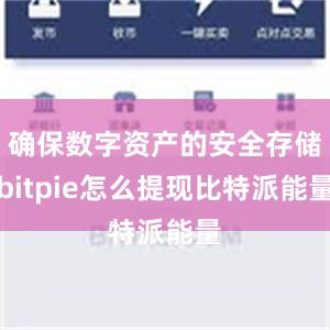 确保数字资产的安全存储bitpie怎么提现比特派能量