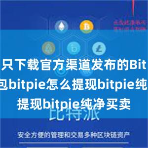 只下载官方渠道发布的Bitpie钱包bitpie怎么提现bitpie纯净买卖