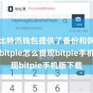 比特派钱包提供了备份和恢复功能bitpie怎么提现bitpie手机版下载