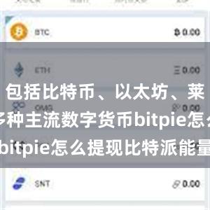 包括比特币、以太坊、莱特币等多种主流数字货币bitpie怎么提现比特派能量