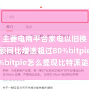 主要电商平台家电以旧换新销售额同比增速超过80%bitpie怎么提现比特派能量