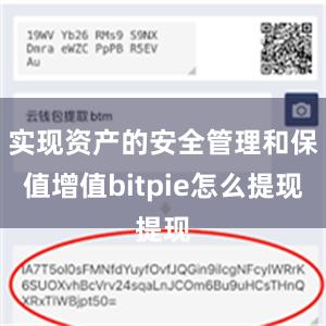 实现资产的安全管理和保值增值bitpie怎么提现