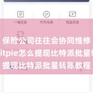 保险公司往往会协同维修的企业bitpie怎么提现比特派批量转账教程