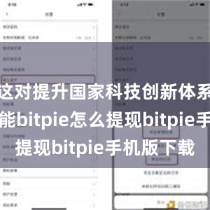 这对提升国家科技创新体系整体效能bitpie怎么提现bitpie手机版下载