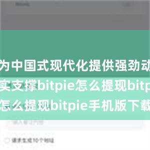 为中国式现代化提供强劲动力和坚实支撑bitpie怎么提现bitpie手机版下载