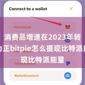 消费品增速在2023年转负为正bitpie怎么提现比特派能量