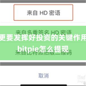 更要发挥好投资的关键作用bitpie怎么提现