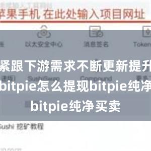 紧跟下游需求不断更新提升步伐bitpie怎么提现bitpie纯净买卖